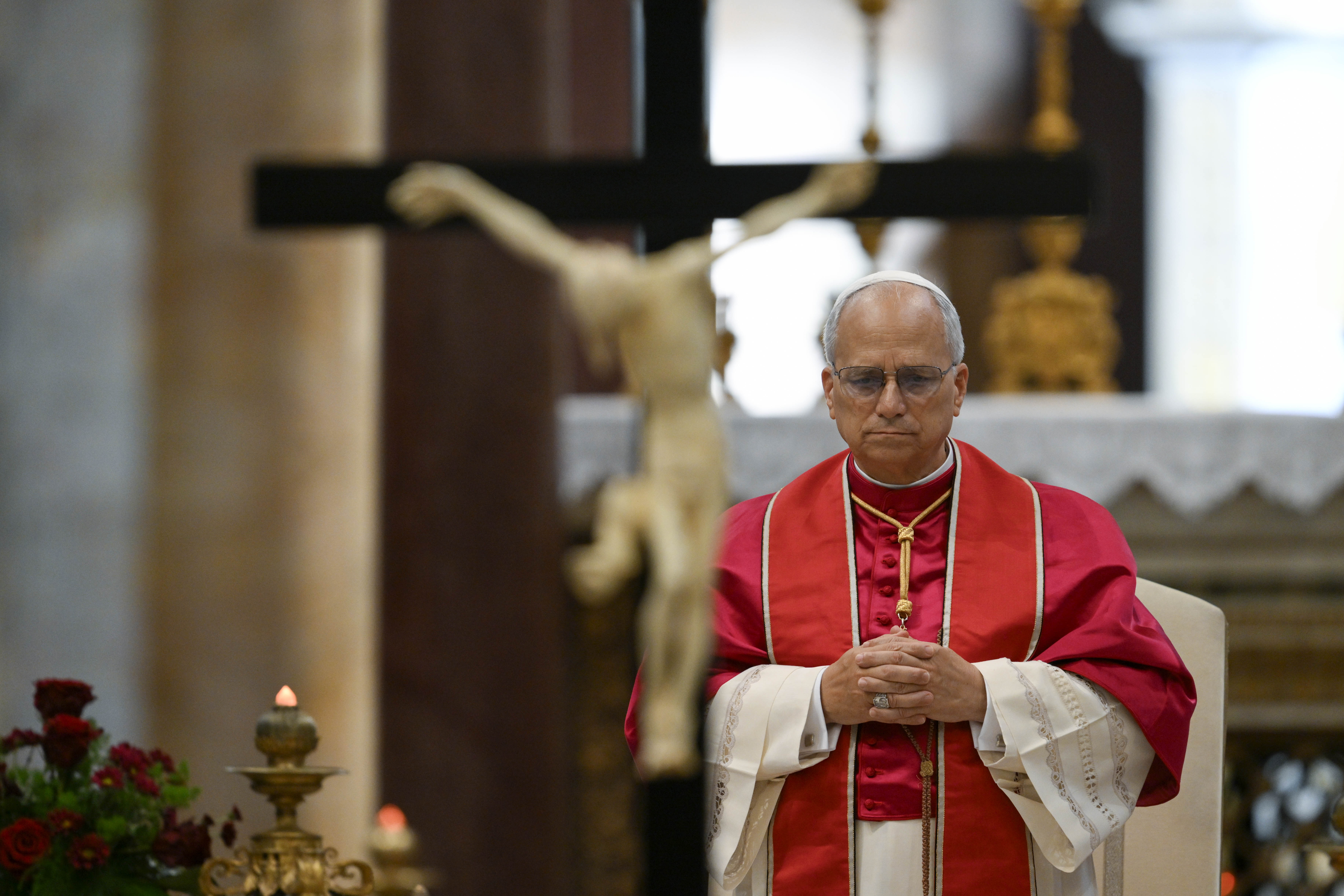 Pope Leo XIV celebrate Mass for the commemoration of the martyrs and witnesses of the faith of the 21st century on Sept. 14, 2025, at the Basilica of St. Paul Outside the Walls in Rome. The commemoration was an ecumenical event that also brought together representatives from Eastern Orthodox churches, Oriental Orthodox churches, various Christian communities as well as ecumenical institutions and officials from Vatican dicasteries. | Credit: Vatican Media