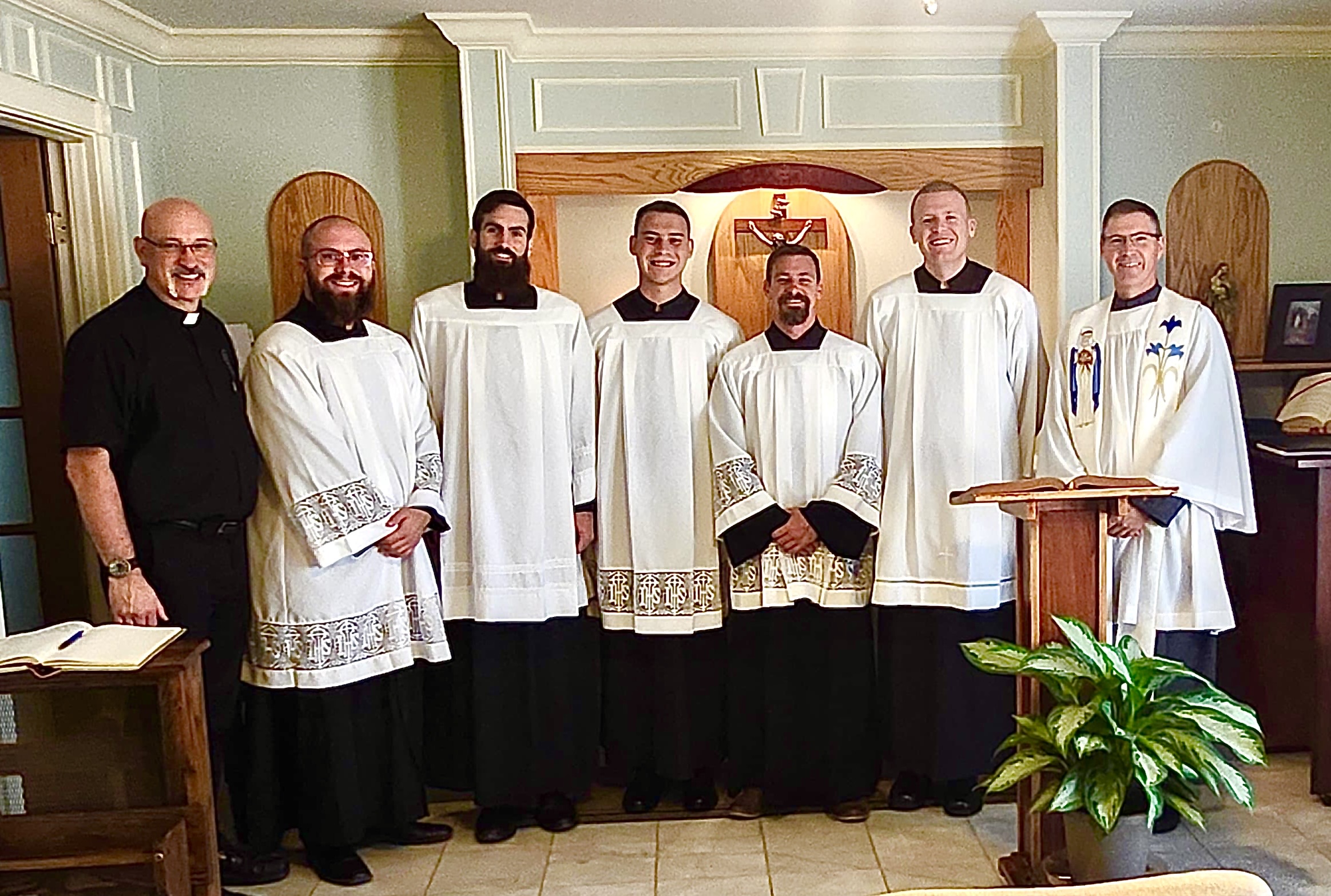 A group of novices with the Society of Our Lady of the Most Holy Trinity. | Credit: Photo courtesy of Father Dave Brokke/Society of Our Lady of the Most Holy Trinity