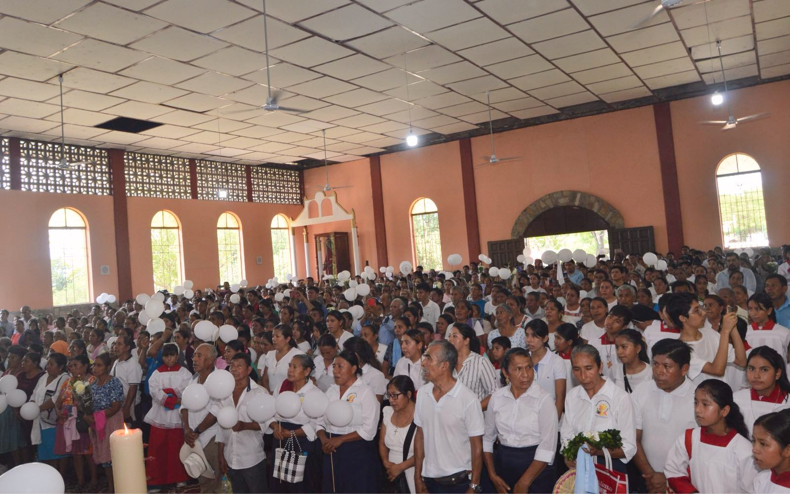 The faithful attend the Mass celebrated on Sept. 20, 2026, in Santa Cruz, Huejutla, in memory of Father Román de la Cruz Hernández. | Credit: Father Domingo Porfirio Cruz/Diocese of Huejutla