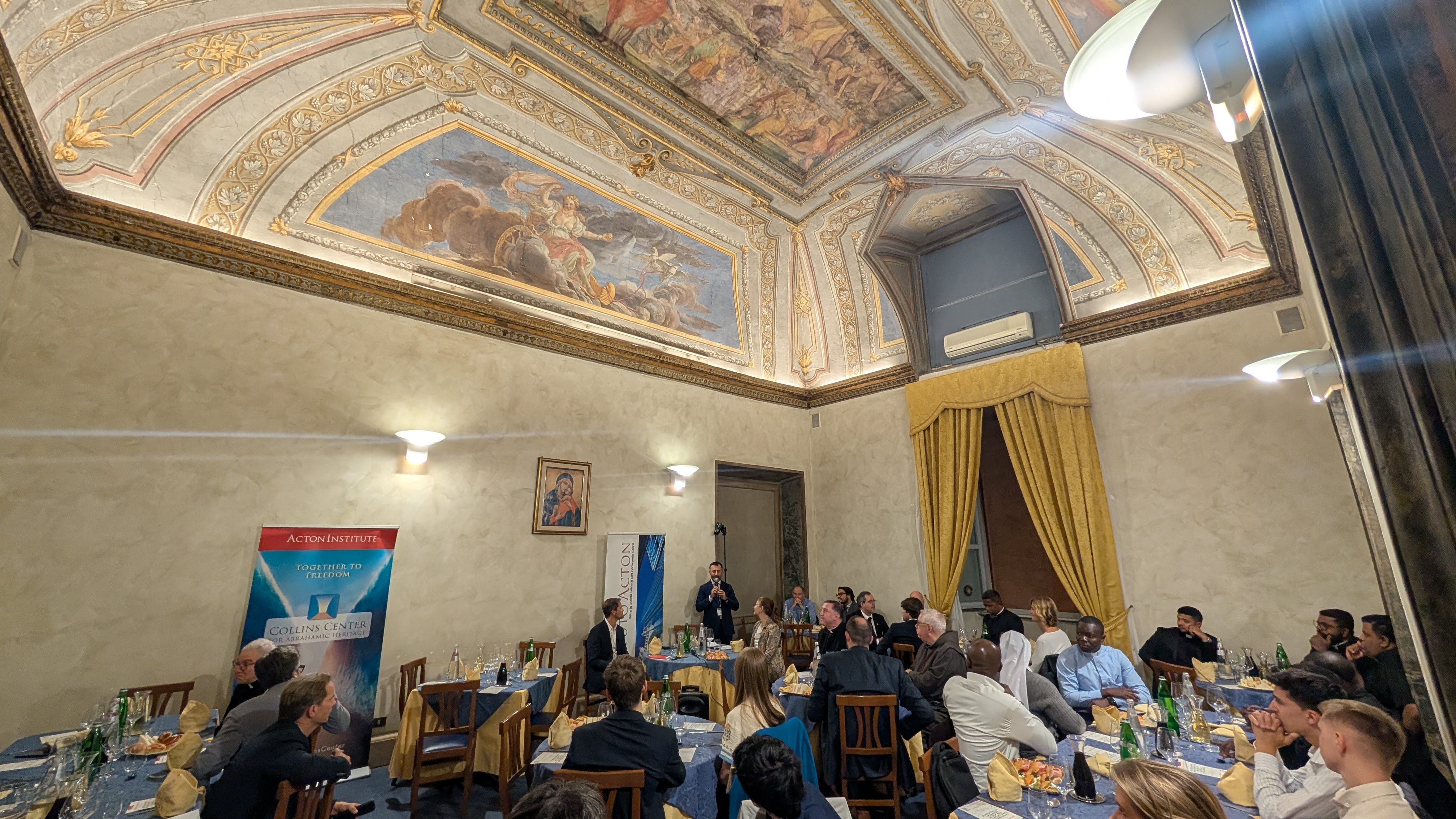 Participants listen at the conference “Communicating Truth in an Age of AI,” organized by the Acton Institute, on Oct. 15, 2026, in Rome. | Credit: Ishmael Adibuah/EWTN News