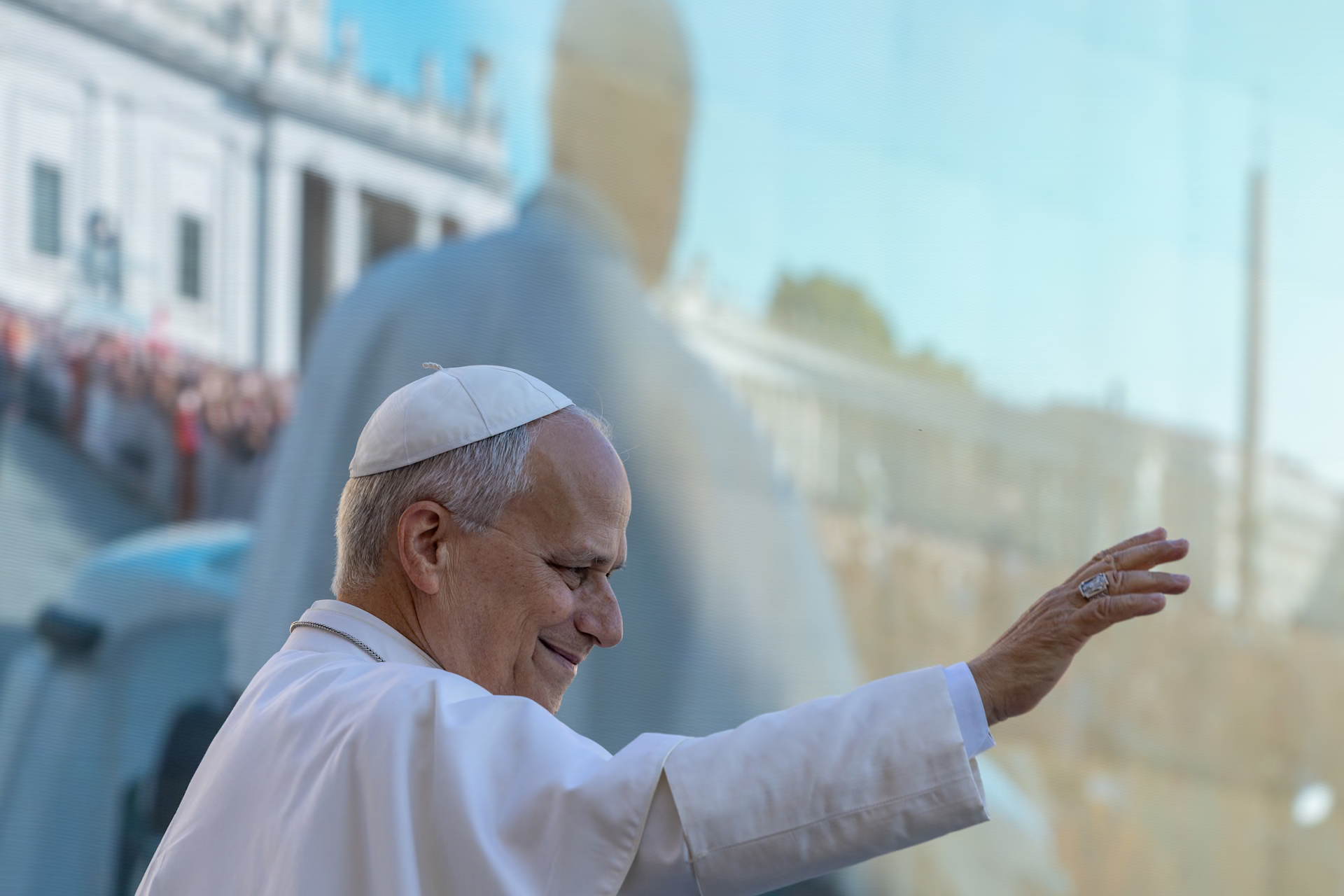 Pope Leo XIV arrives at Rome’s Gemelli Hospital before lung surgery on October 13, 2026